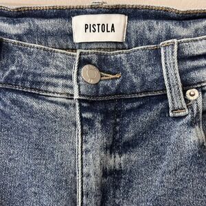 Pistola Womens 31 High Waisted Bootcut Denim Jeans Medium Wash Stretch
